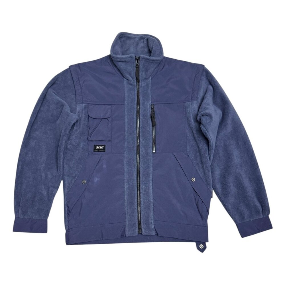 HELLY HANSEN Convertible Zip Off Sleeves FLEECE Winter Jacket Mens Small